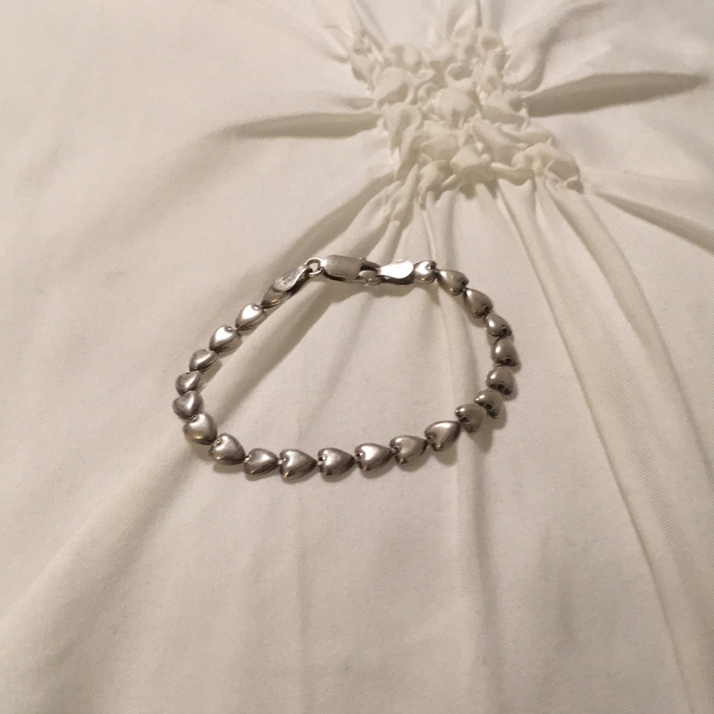 Sterling Silver Heart Bracelet